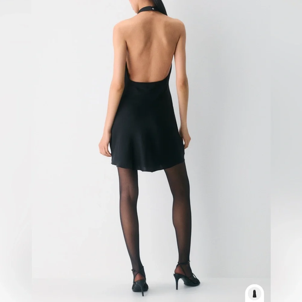 Aritzia Babaton Black Halter Dress - Picture 5 of 9